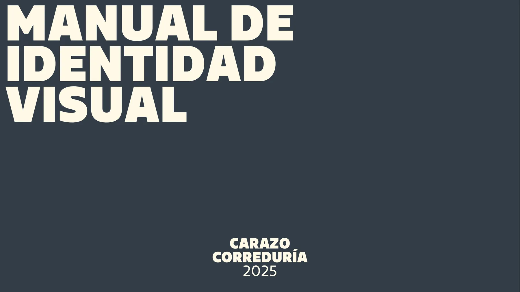 Portada del manual de identidad visual