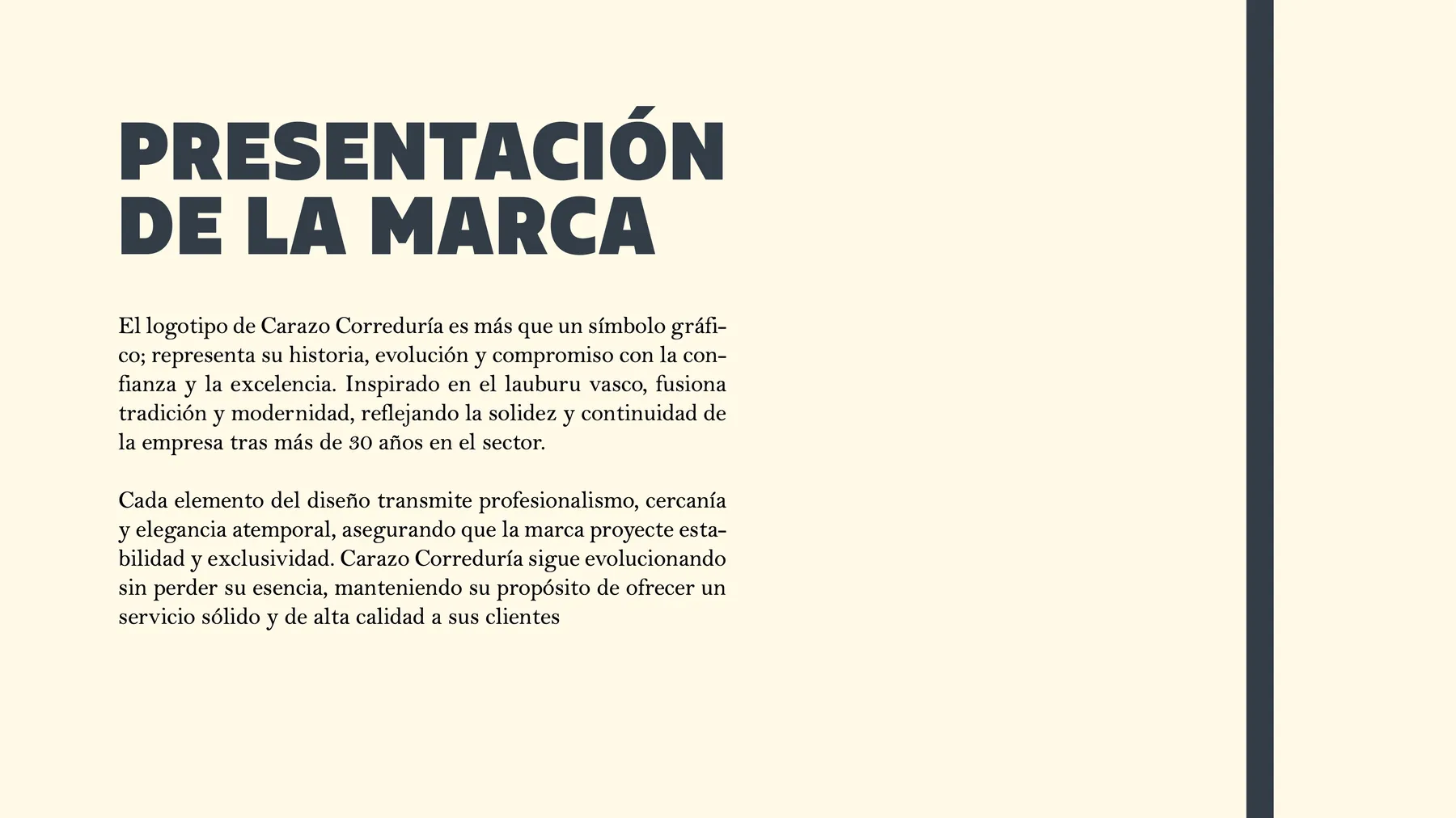 Presentación de la marca