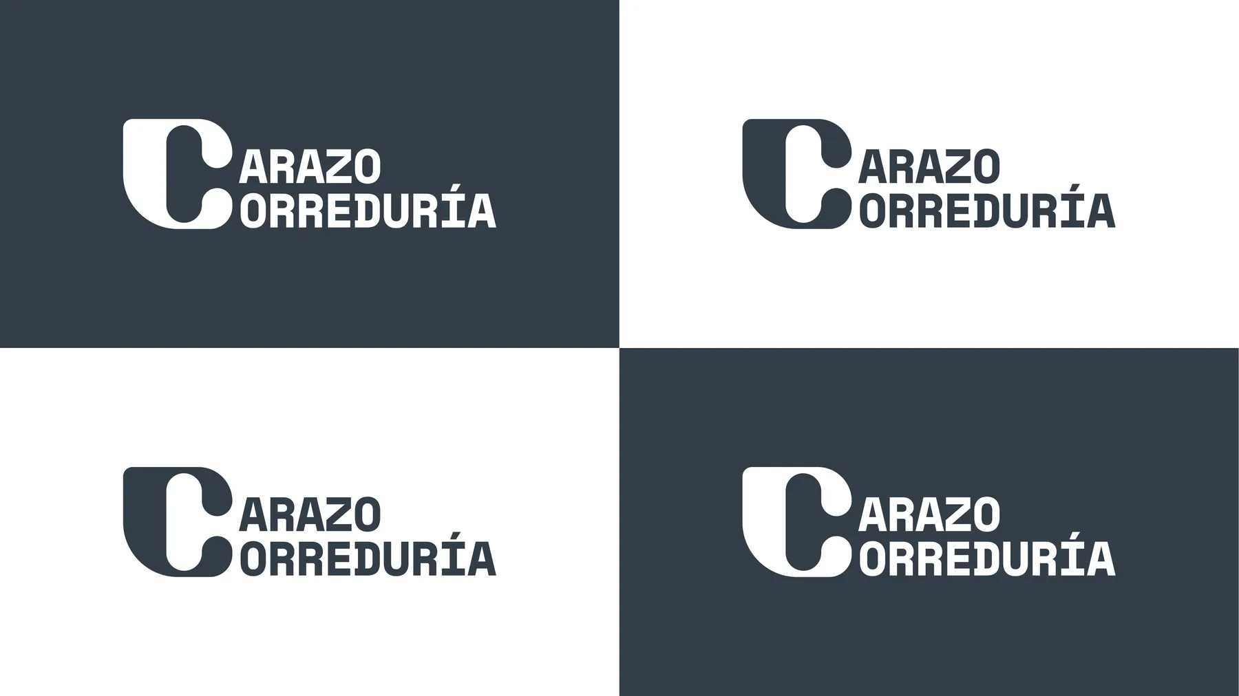 El logotipo completo, en positivo y en negativo