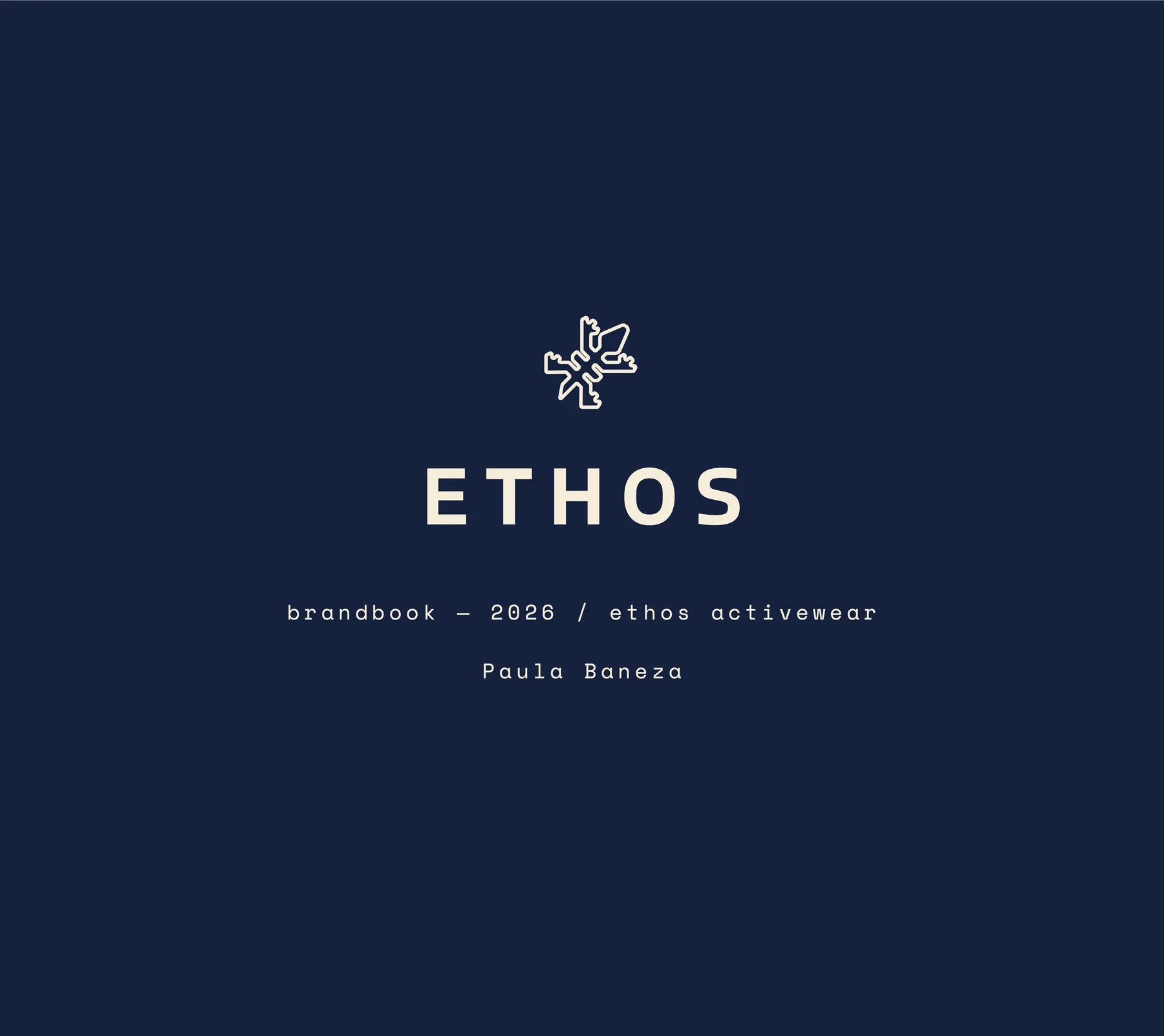 Portada del manual de marca de Ethos