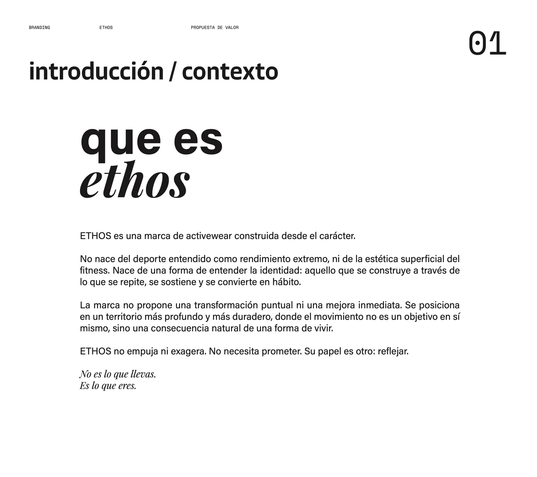 Página del manual: qué es Ethos