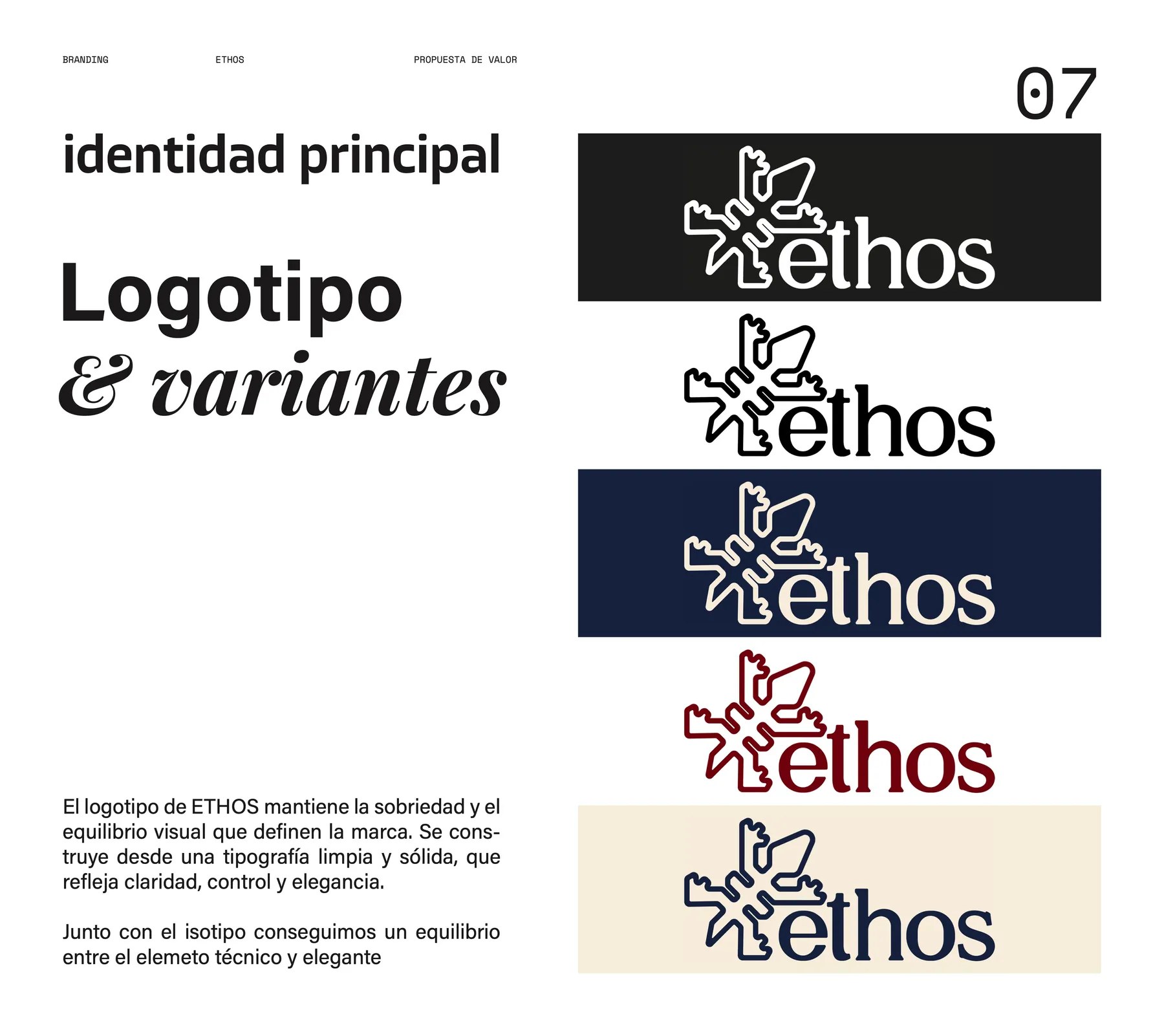 El logotipo y sus variantes