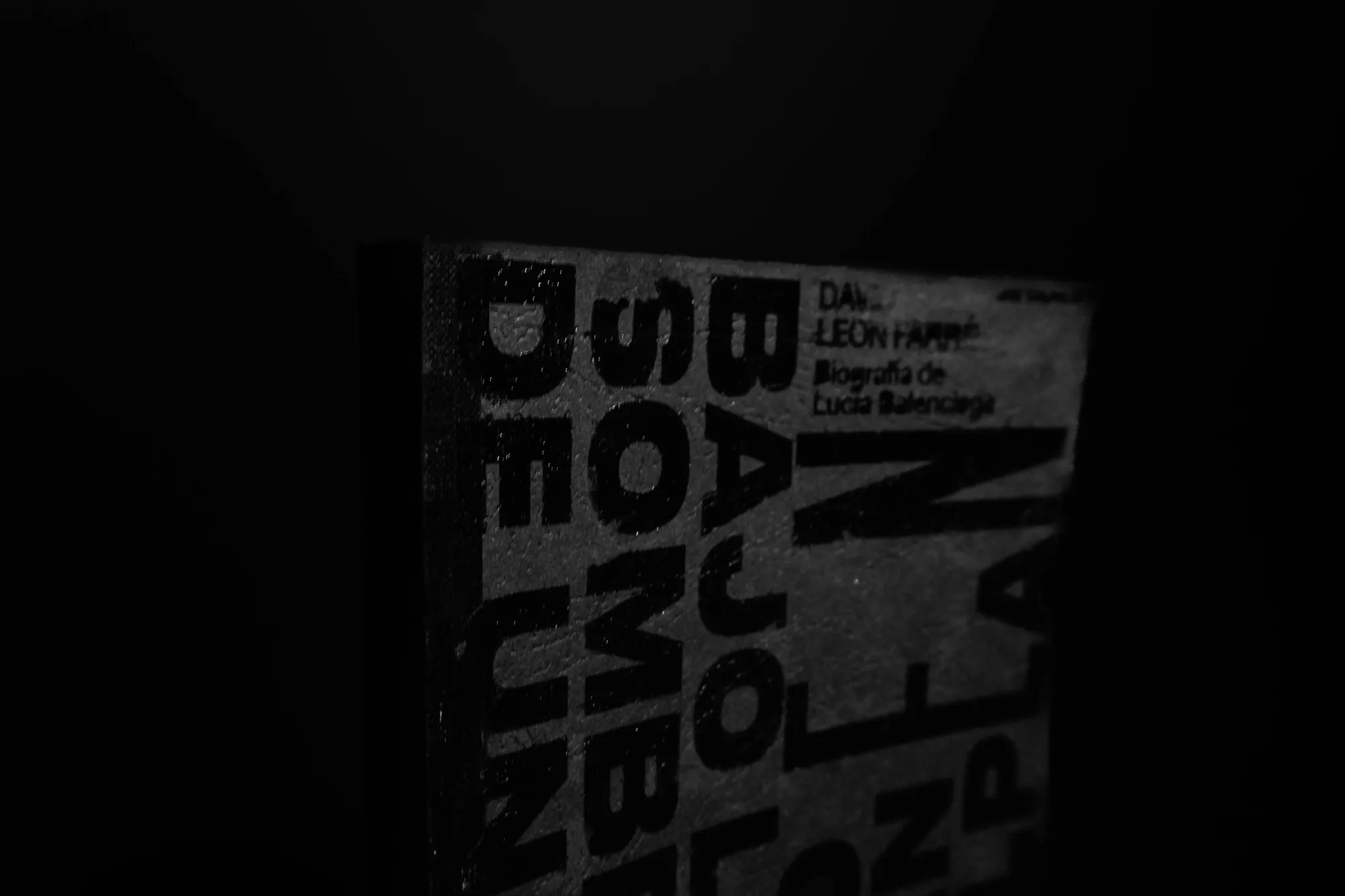 Detalle de la tipografía del libro