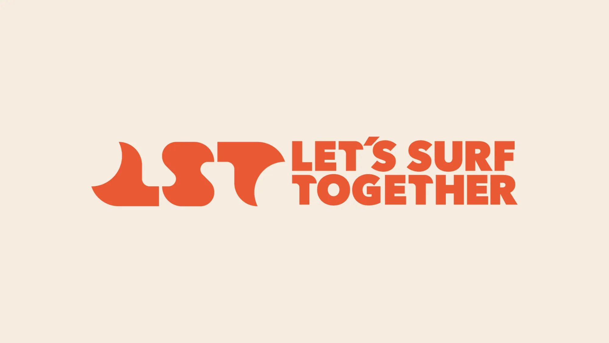 Logotipo de Let's Surf Together en naranja