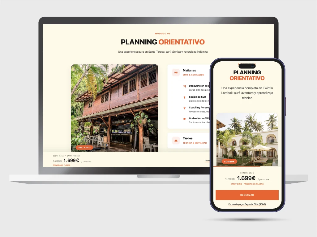 El planning orientativo de un viaje